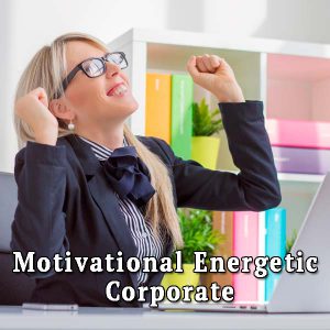 Happy business woman, energetic corporate