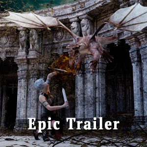 Woman and dragon, epic trailer