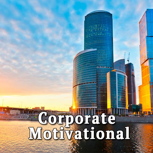 Skyscrapers over water, Corporate motivational