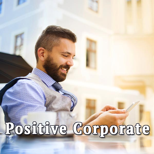 Businessman with phone, Positive Corporate